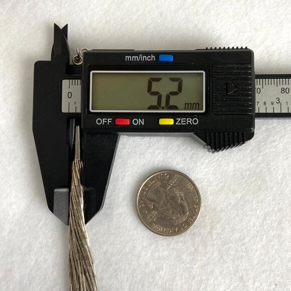 VTG Sterling Silver 925 Beaded Liquid Silver Multi Strand Layered Necklace 20.5" - Picture 15 of 16